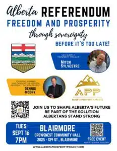 Alberta Prosperity Project Town Hall - Blairmore | John Prince Alberta Prosperity Project