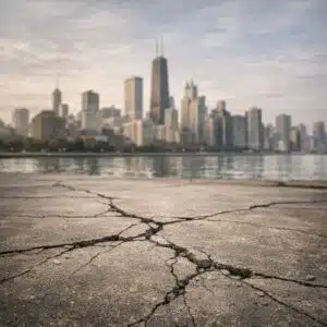 The Illusion of Stability: Why Incremental Reform Always Fails | John Prince calm city with cracks in ground symbolizing hidden instability